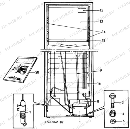 Взрыв-схема холодильника Zanussi Z20.9G - Схема узла C10 Cold, users manual